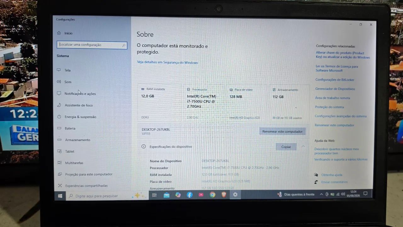 Notebook top core i7 12 gb ram - Foto 3
