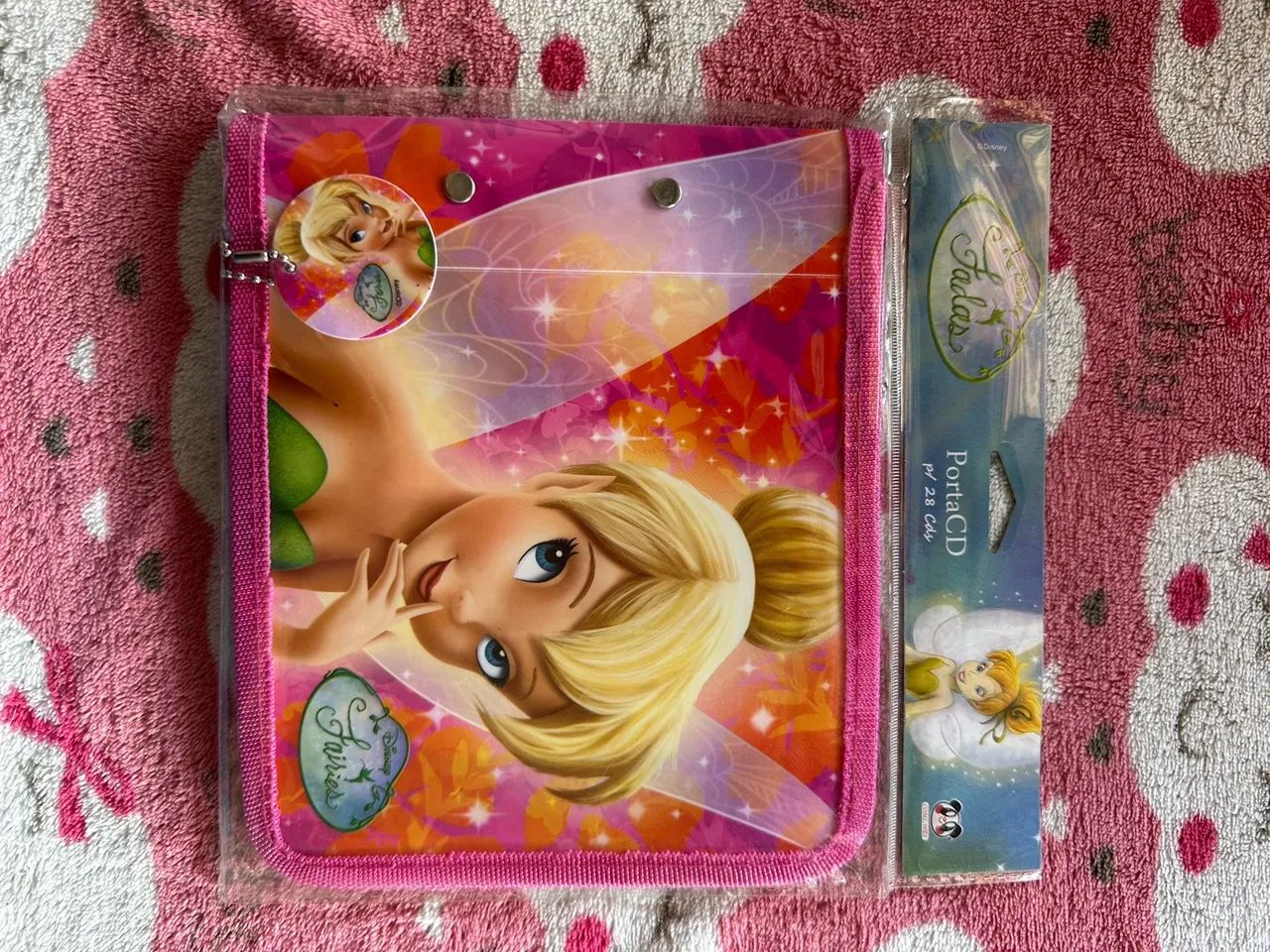 porta cds sininho tinkerbell anos 2000 papelaria vintage 
