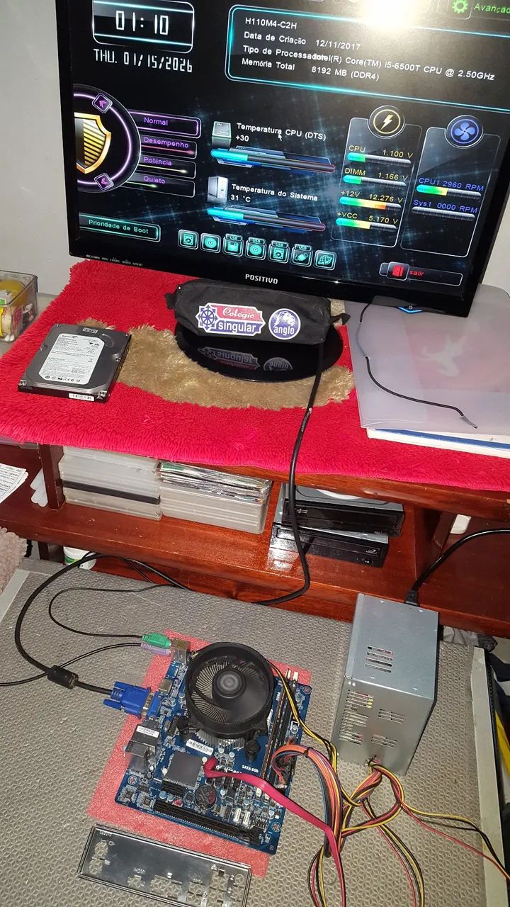 Kit placa ecs DDR4 LGA 1151 + Intel core i5 6500t 