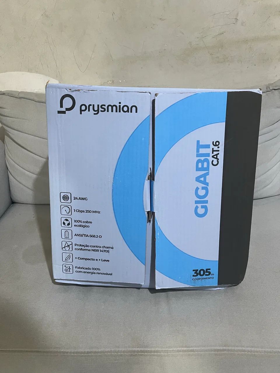 Cabo de Rede Cat6 Azul Prysmian - 305m