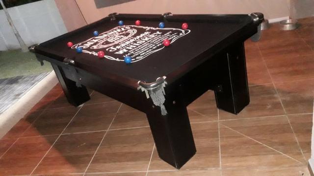 Mesa Frete Grátis Cor Preta Tecido Preto Logo Jack Daniels Mod. BBZY1258