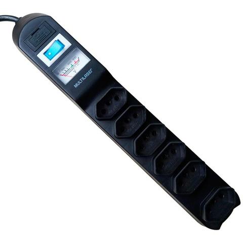 Filtro De Linha Multilaser 6 Tomadas Com Fusivel E Voltimetro Wi281