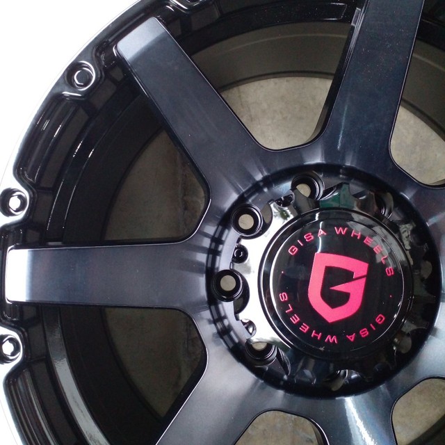 Roda para dodge ram aro 20 Rodas Gisa Stronda Preto Diamantado Fumê 8x165 - 20x9 - Foto 3