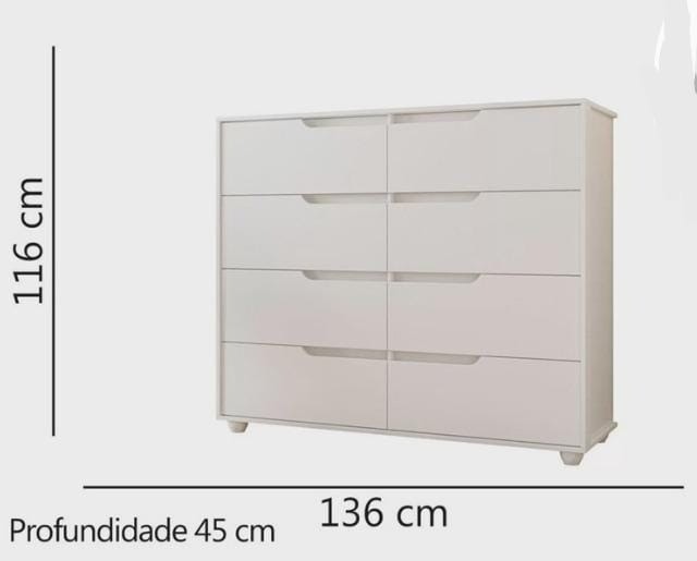 Cômoda Doble 8 Gavetas - Ultimas Peças - Fazemos Entrega - Foto 2