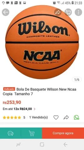 Bola de Basquete Wilson NCAA Com 7 Marrom 