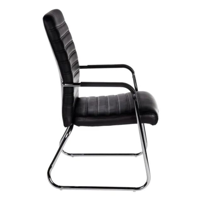 Poltrona de Escritório Interlocutor ATREUS Estofada Preta Conforto Ergonômico 32882 - Foto 2