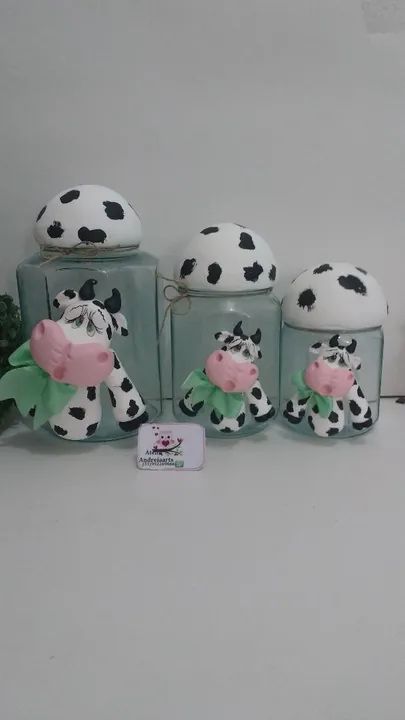 Pote,vidros decorados com biscuit