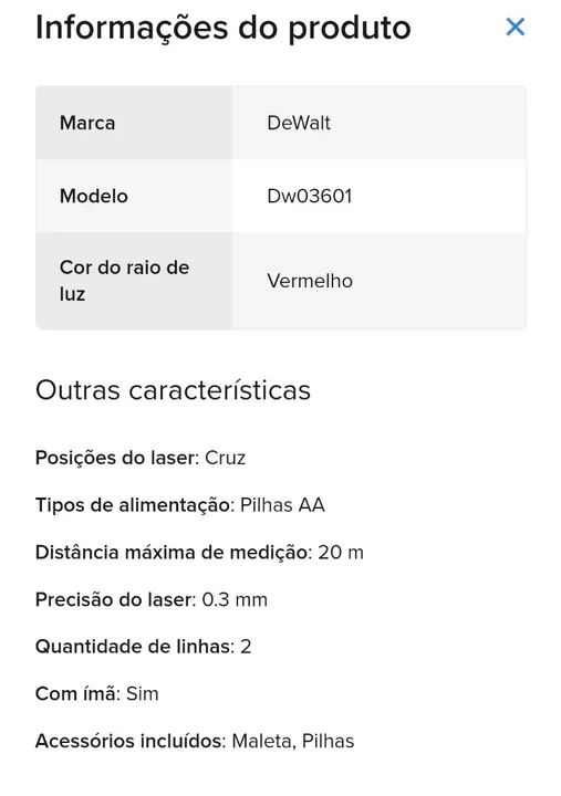 Nível Laser Vermelho 2x360 DeWalt DW03601 - Foto 2