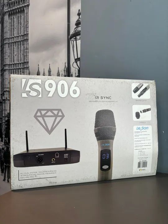 Microfones Sem Fio Le Son Ls906 16 Canais Padrão Cardioide Cor Preto - Foto 2