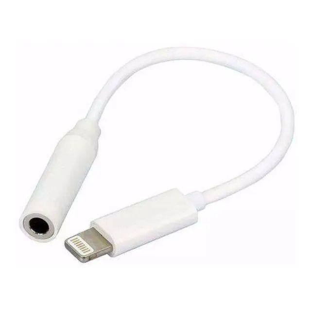 Cabo Adaptador De Audio P2 Para iPhone Ios Branco Loja Coimbra Computadores Entregamos