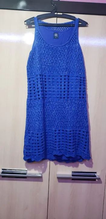 Vestido azul de renda - Foto 3