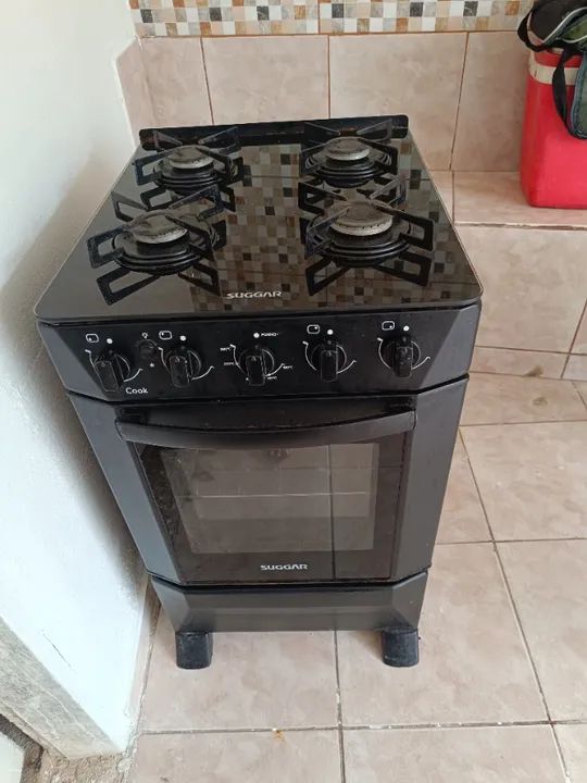 Fogão 4 bocas preto  - Foto 4