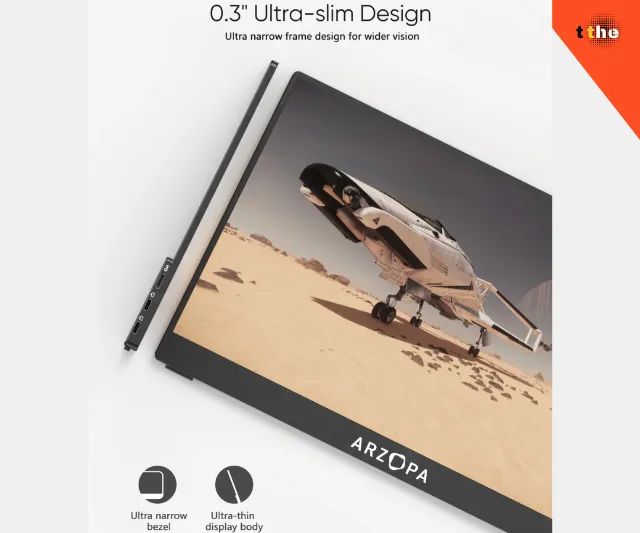 Monitor Portátil Arzopa 15,6" 1920x1080 144Hz - Foto 5