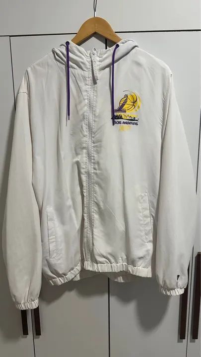 Blusa Jaqueta Corta vento meia estação New Era Nba Lakers