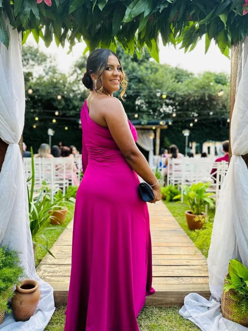 VESTIDO MADRINHA FÚCSIA - Foto 3