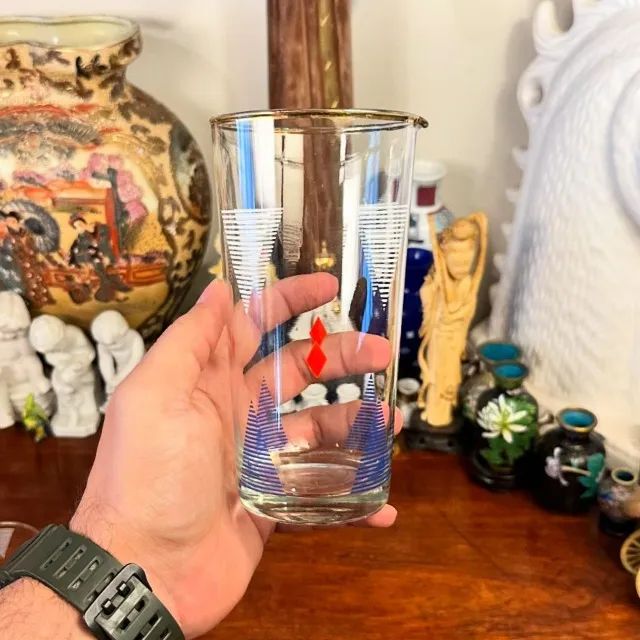 Elegante conjunto antigo em vidro. - Foto 4