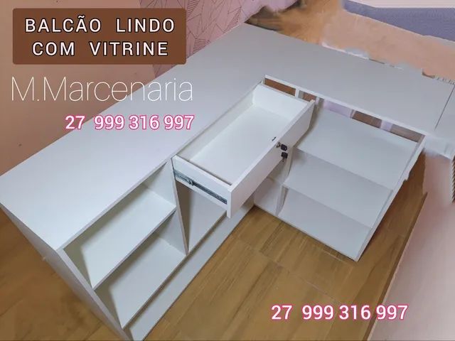 BALCÃO LINDO NOVO COM VITRINE - Foto 3