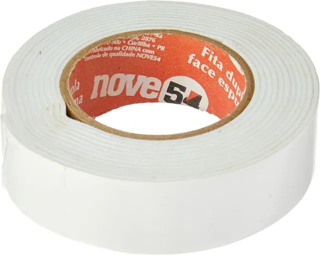 Fita Banana Fixa Tudo Espuma Dupla Face 19mm x 1,5m Nove54 - Foto 2