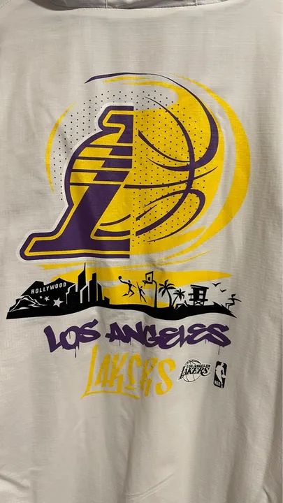Blusa Jaqueta Corta vento meia estação New Era Nba Lakers - Foto 5