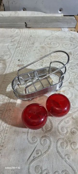 Porta-copos de metal cromado - Decoração para casa - Foto 3