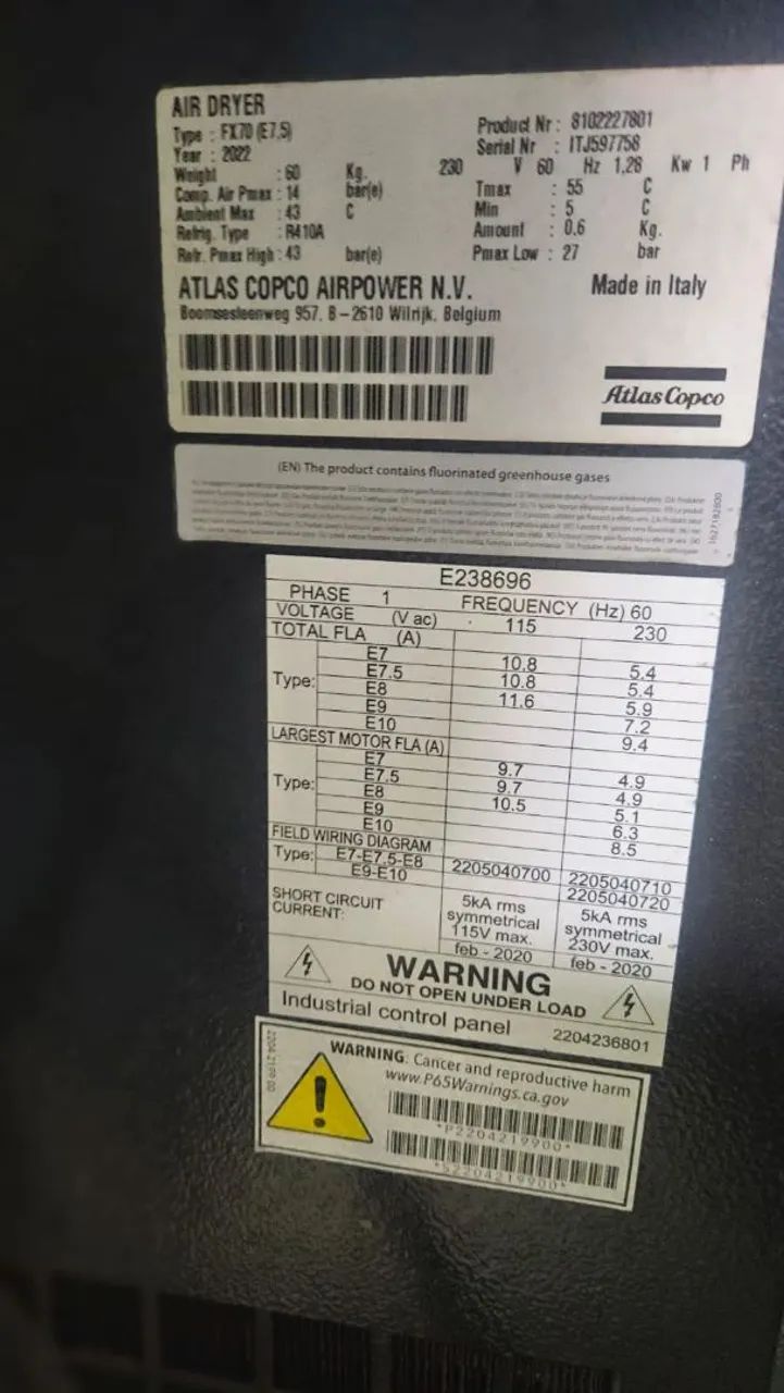 Secador de ar por refrigeração industrial  - Foto 2