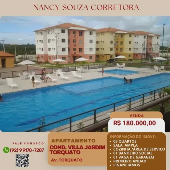 Cod. Vila Jardim Jasmim 03 quartos 01 sala 01 banheiro : Bairro Tarumã Açu