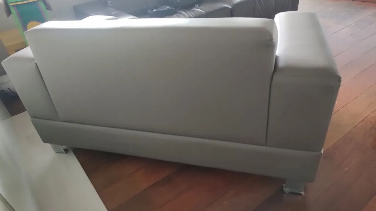 Sofá 2 Lugares Cinza Moderno - Foto 5