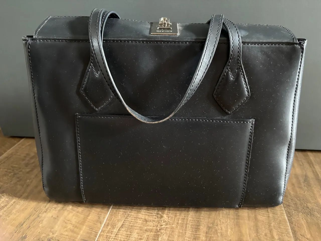 Bolsa Arezzo Couro Legítimo Preta - Foto 4