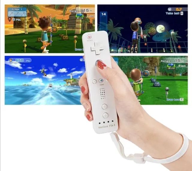 Controle para Nintendo Wii com nunchuk, capinha e alça  - Foto 2