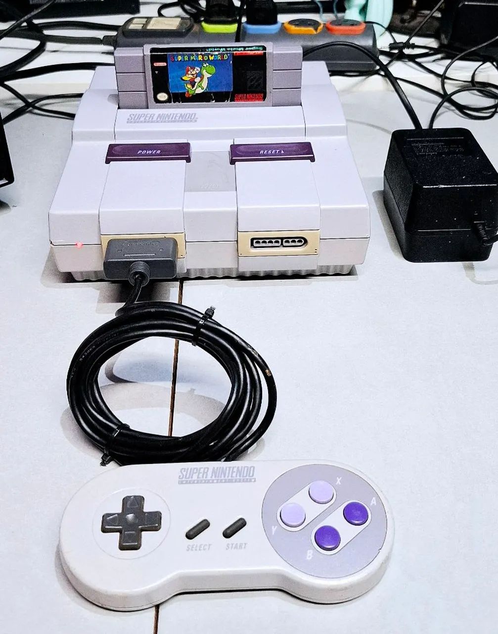 Super Nintendo com acessórios tudo 100% Originais + TV 14 Poleg. Ultra Slim levissima 
