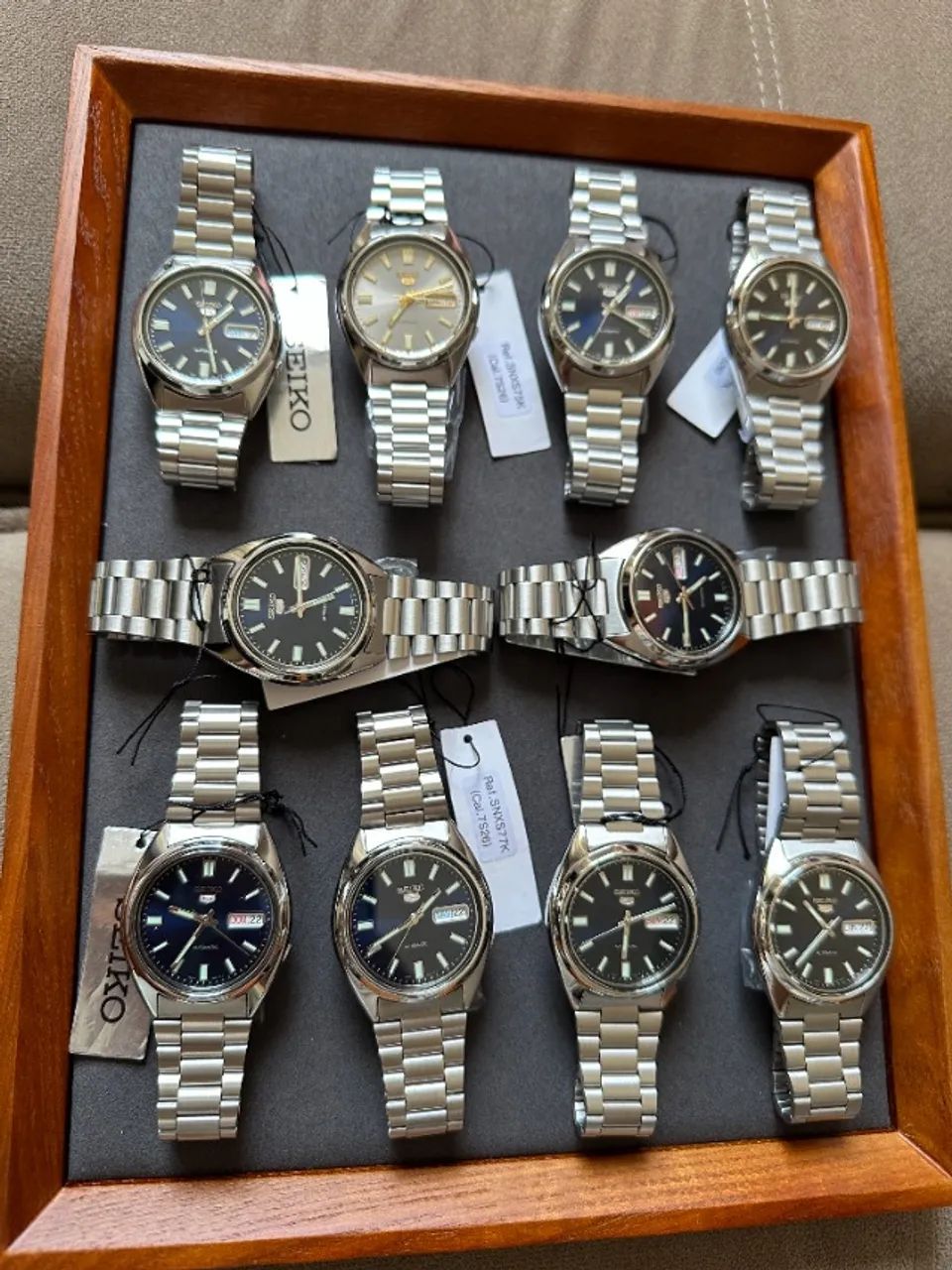 Relógio Seiko 5 Automático Snxs75k (cal.7s26) 37mm Novo Original - Foto 4