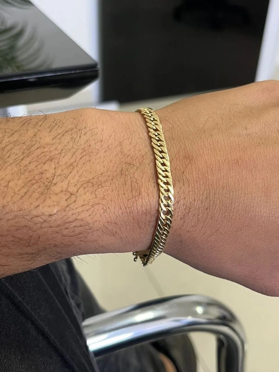 Pulseira Nova Ouro 18k Fecho gaveta - Foto 2