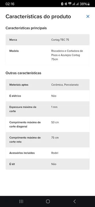Cortag TEC-75 Cortador de Pisos Cerâmicas e Porcelanatos - Foto 6