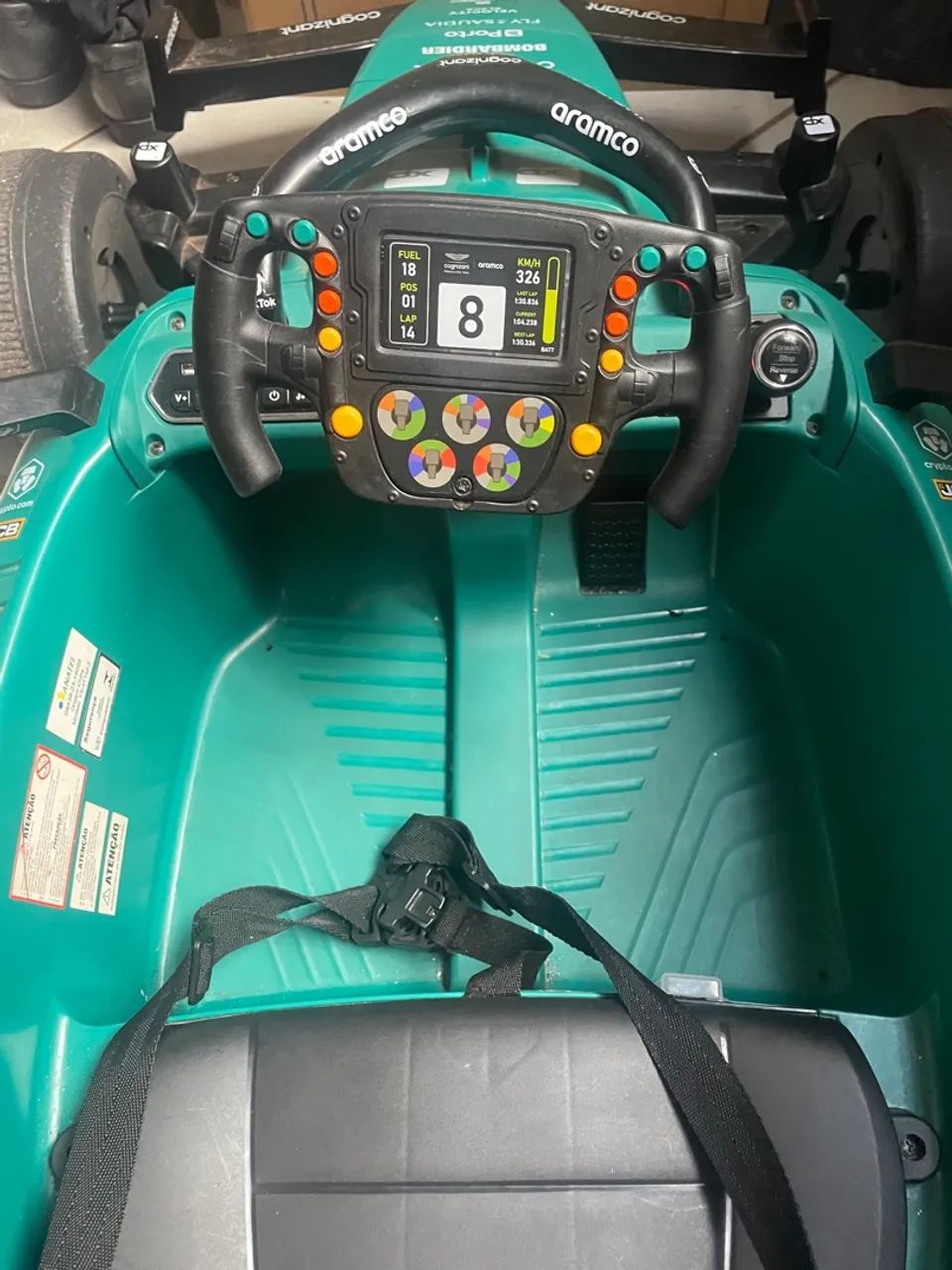 Carro Elétrico Formula 1 12v Aston Martin C/ Controle Remoto Cor Verde - Foto 3