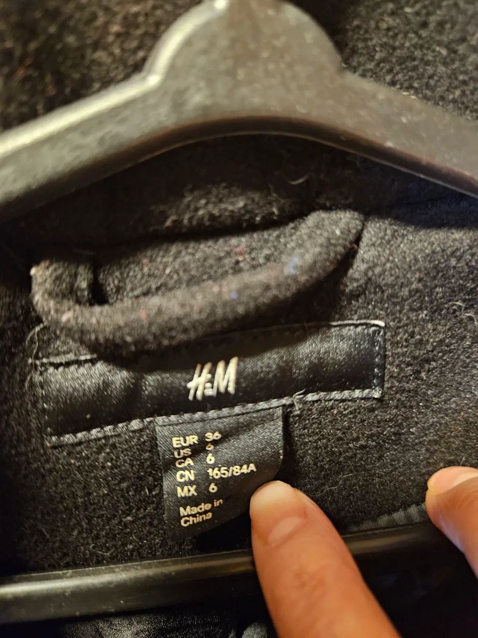 CASACO PRETO H&M LÃ - Foto 4