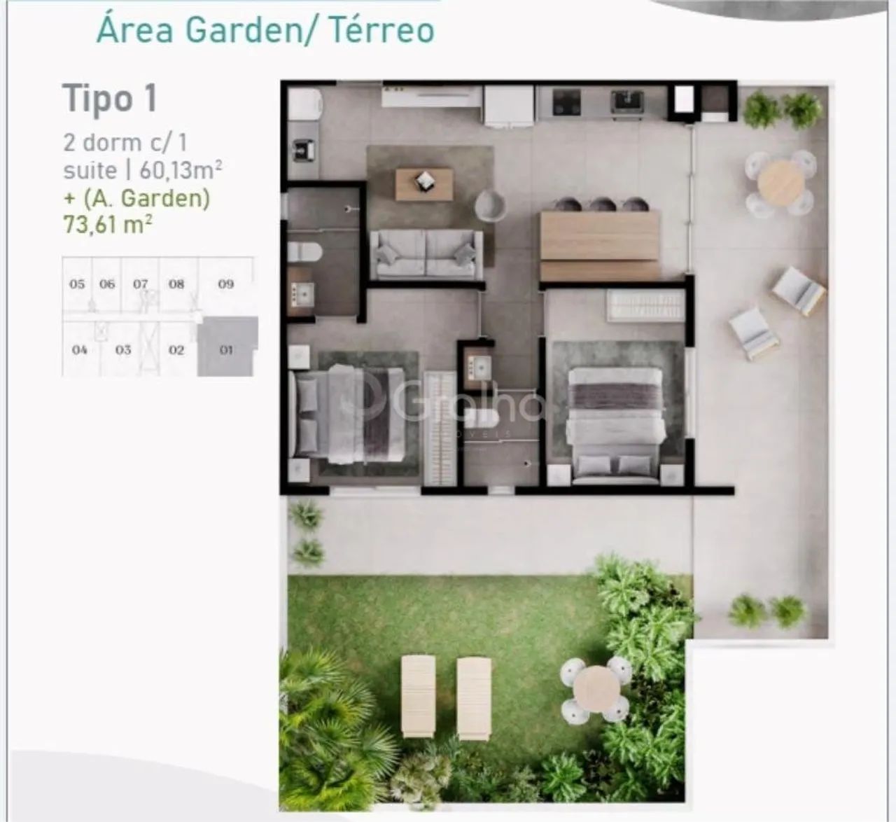 Apartamento Garden com 2 quartos e 133m² em Canasvieiras, Florianópolis - Foto 2