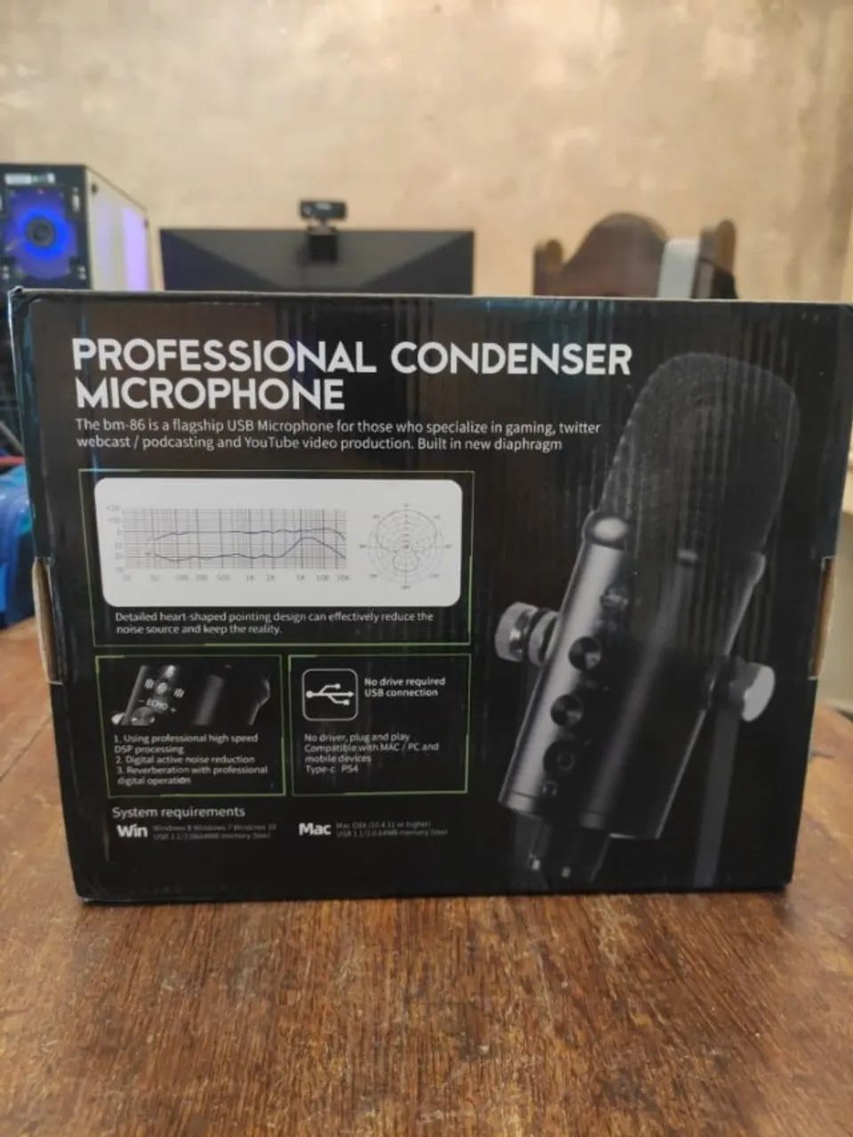 Microfone condensador profissional - Foto 4