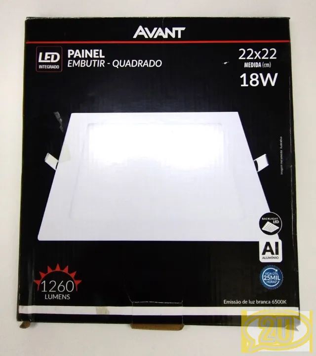 Painel Embutir Quadrado 22cm - AVANT - Foto 3