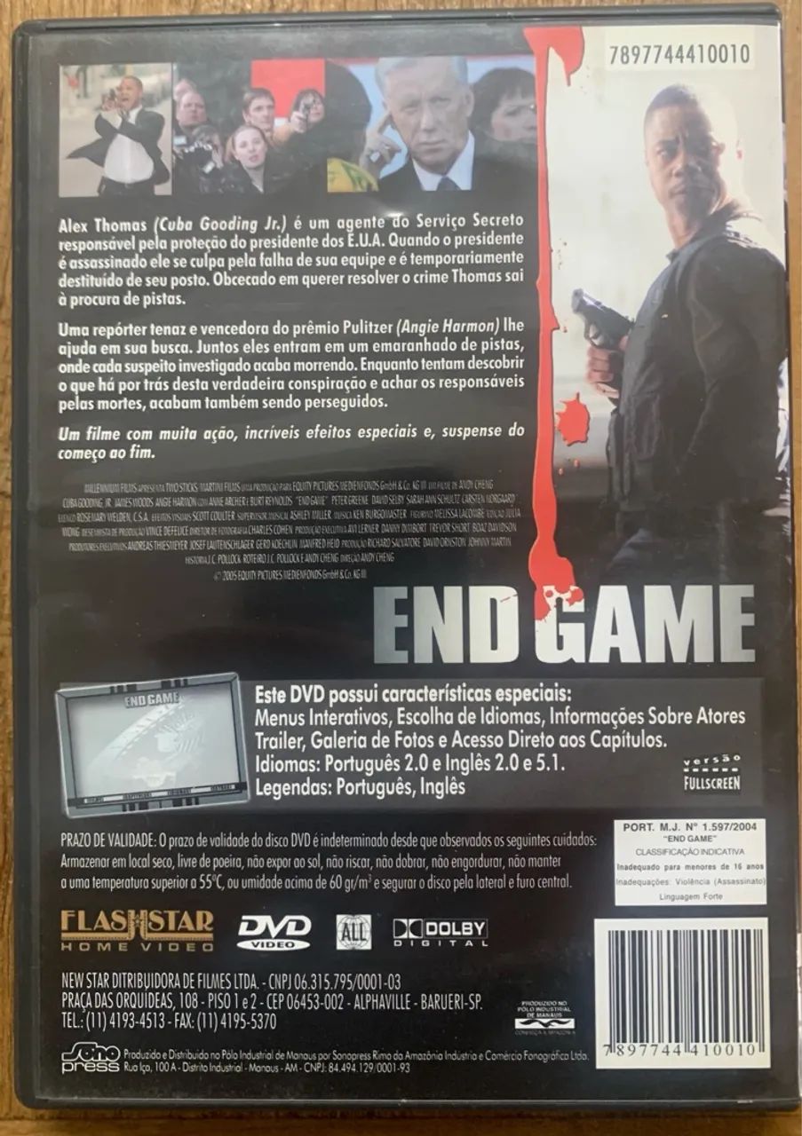 DVD End Game - Cuba Gooding Jr. e James Woods - Foto 2