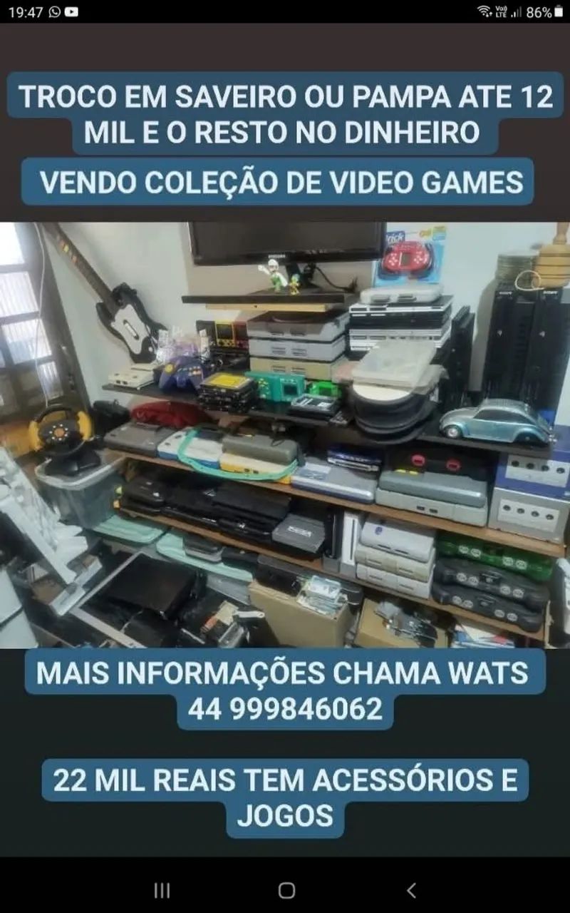 COLEÇÃO DE VIDEO GAMES LOTE 