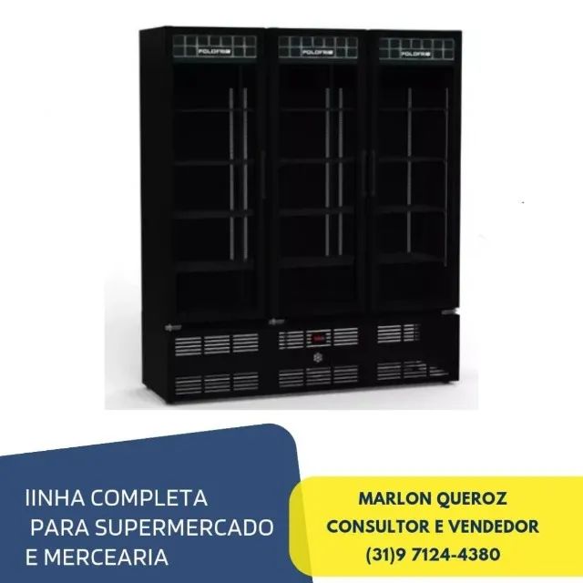 Expositor Refrigerado 3 Portas Polo Frio Novo