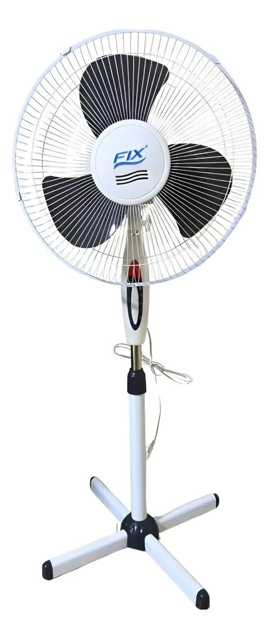 Ventilador de Coluna 40 cm - 3 Velocidades, 45W, Estrutura Branca, Pás Cinza
