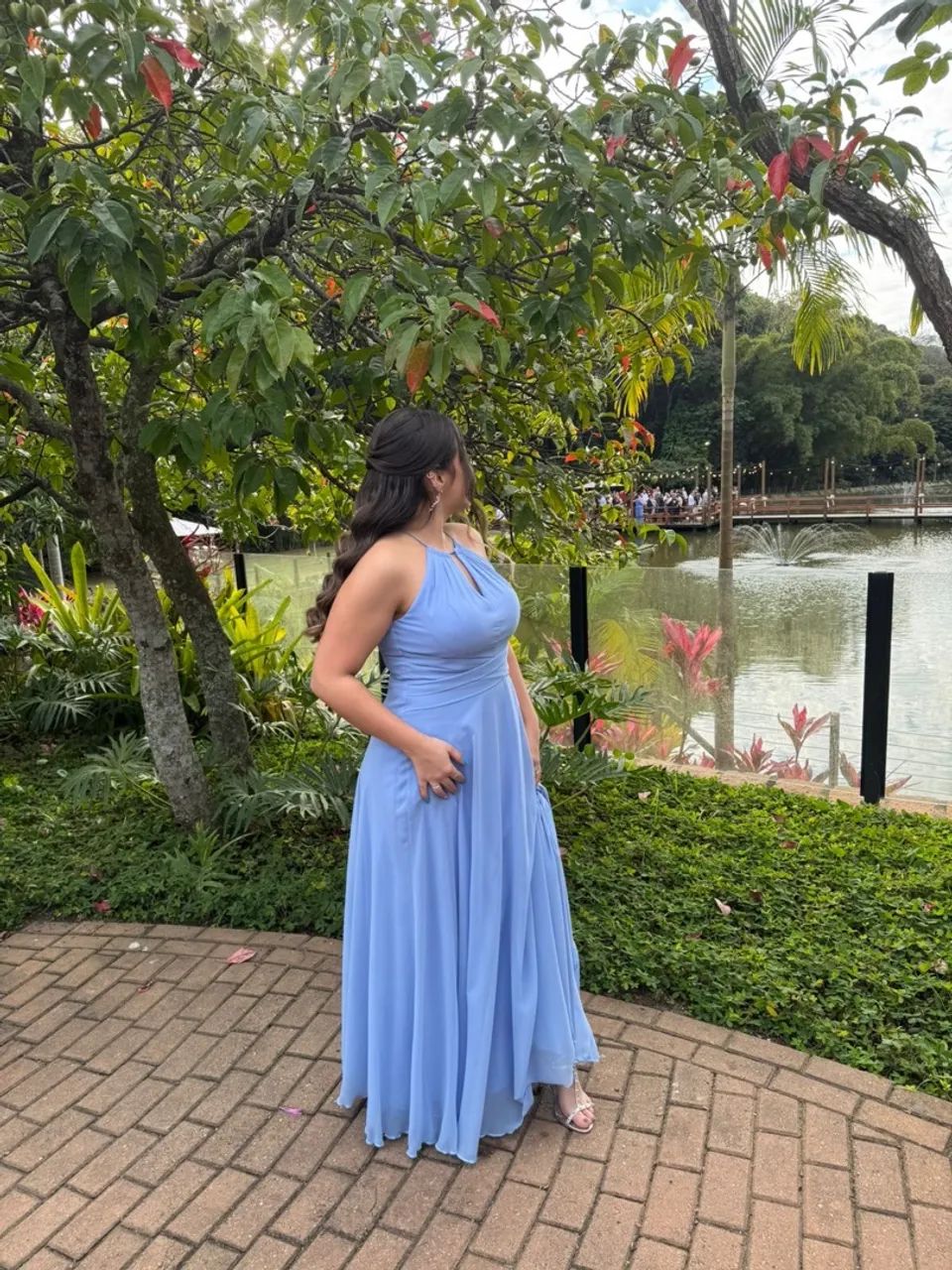 Vestido de festa - azul serenity 