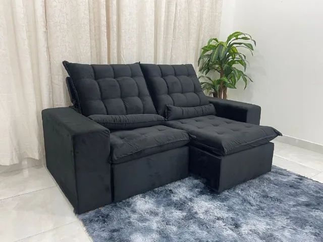 Sofá Retrátil Reclinável Small 2.00m Produto Novo Entrega Rápida - Foto 2