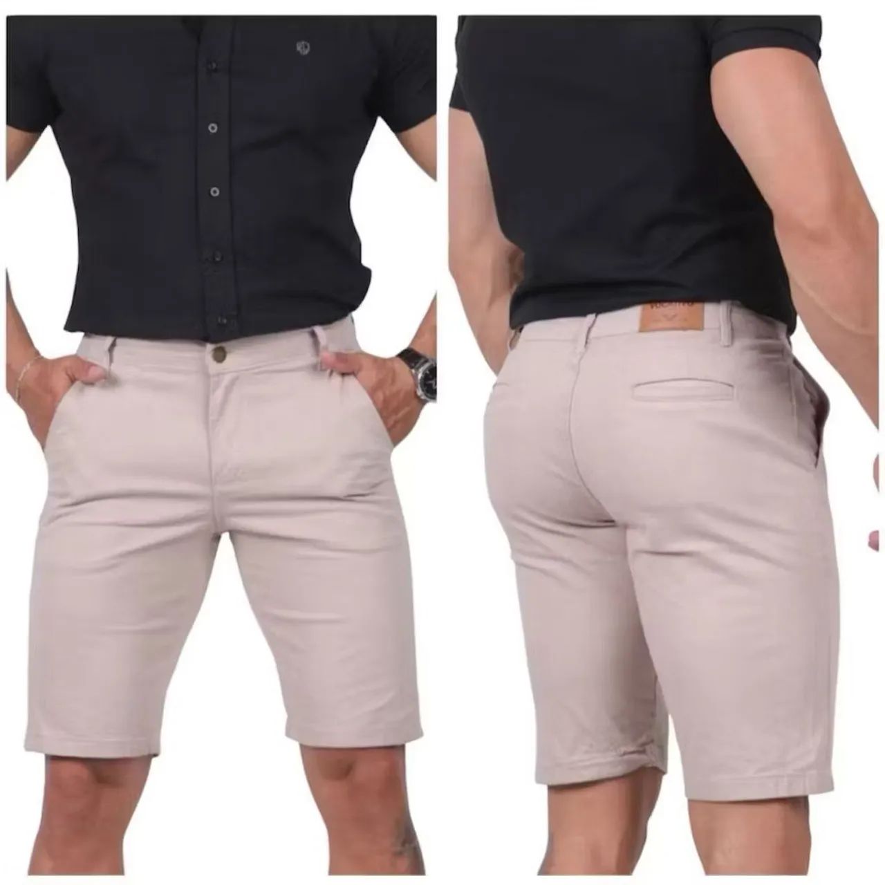 Bermuda Chino Masculina Bege - Conforto e Estilo