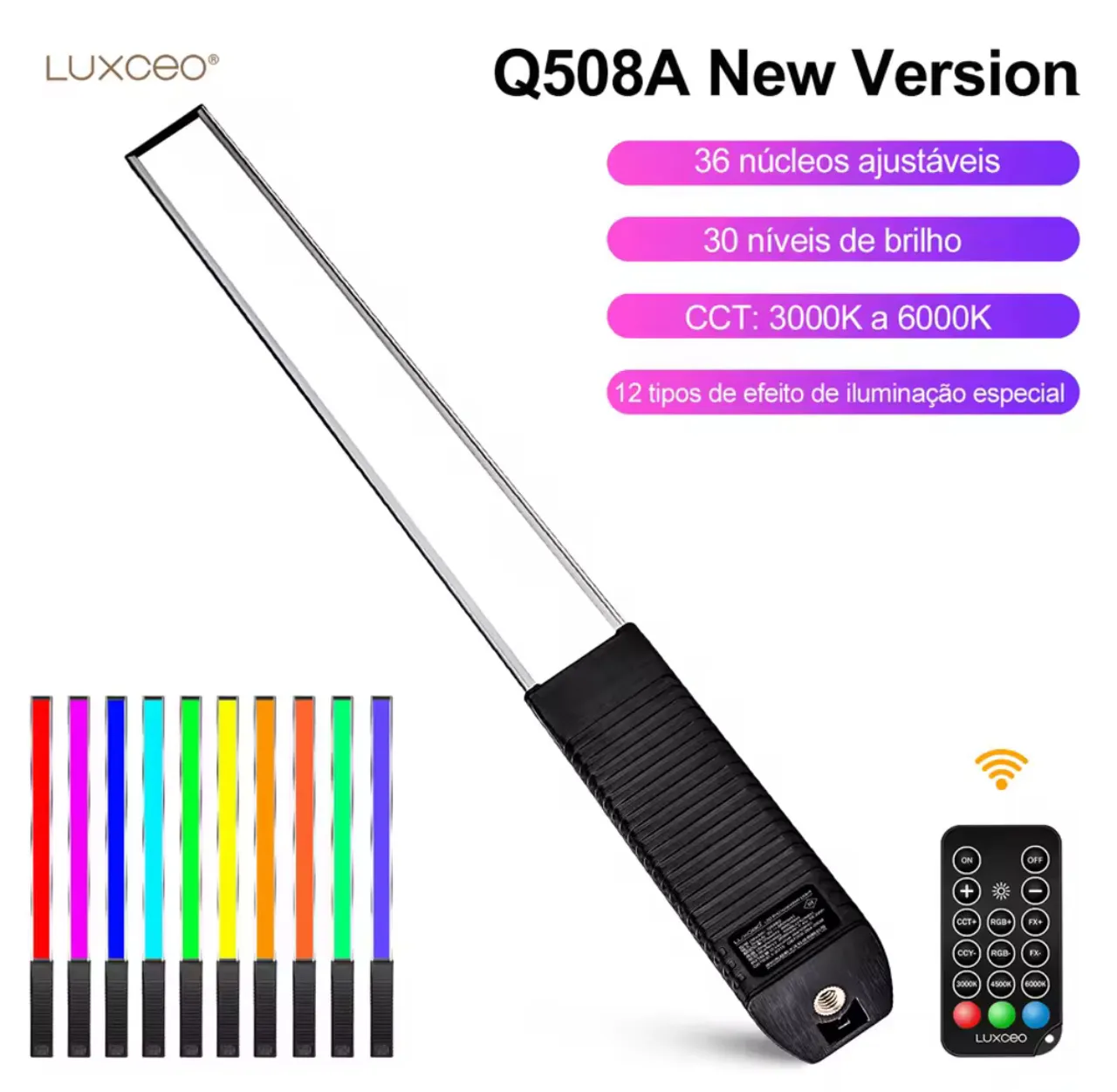 Bastão de Led Luxceo Q508A profissional