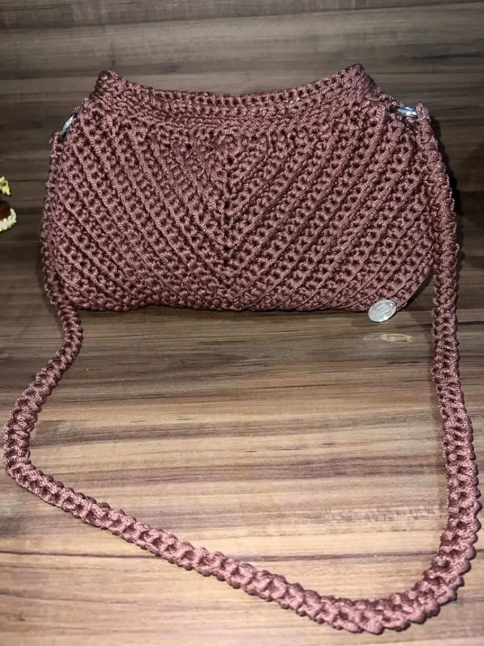 Bolsa de Ombro Artesanal Marrom