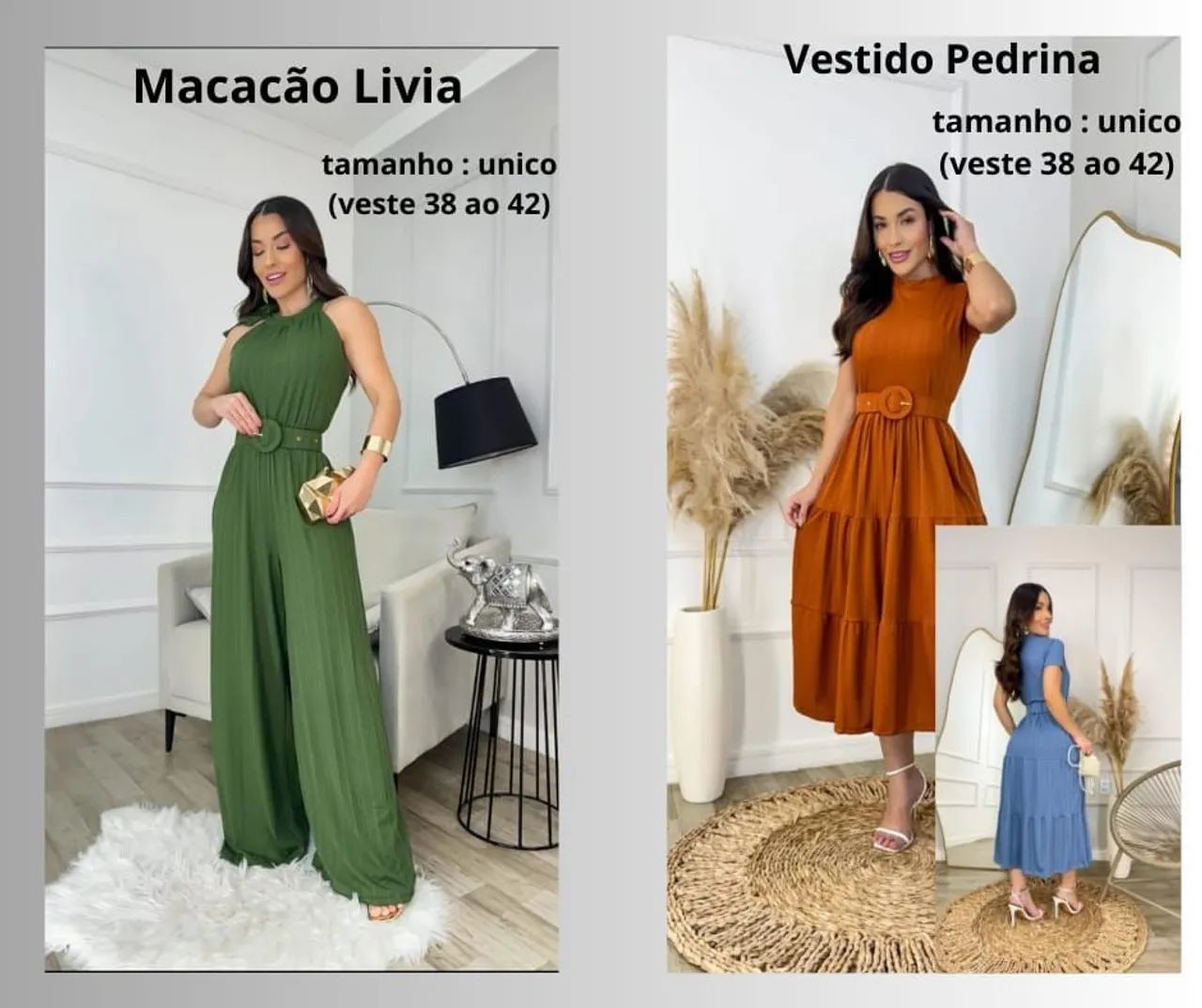 Vestido longo bege com mangas - tamanho único - Foto 2