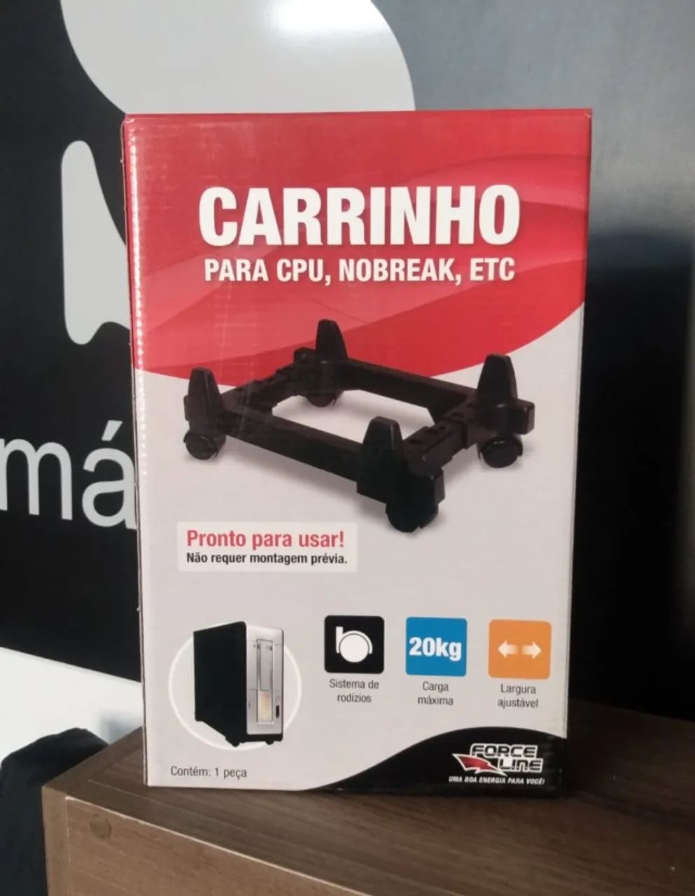 Suporte Para CPU/Nobreak Ajustável Com Rodinhas C3tech