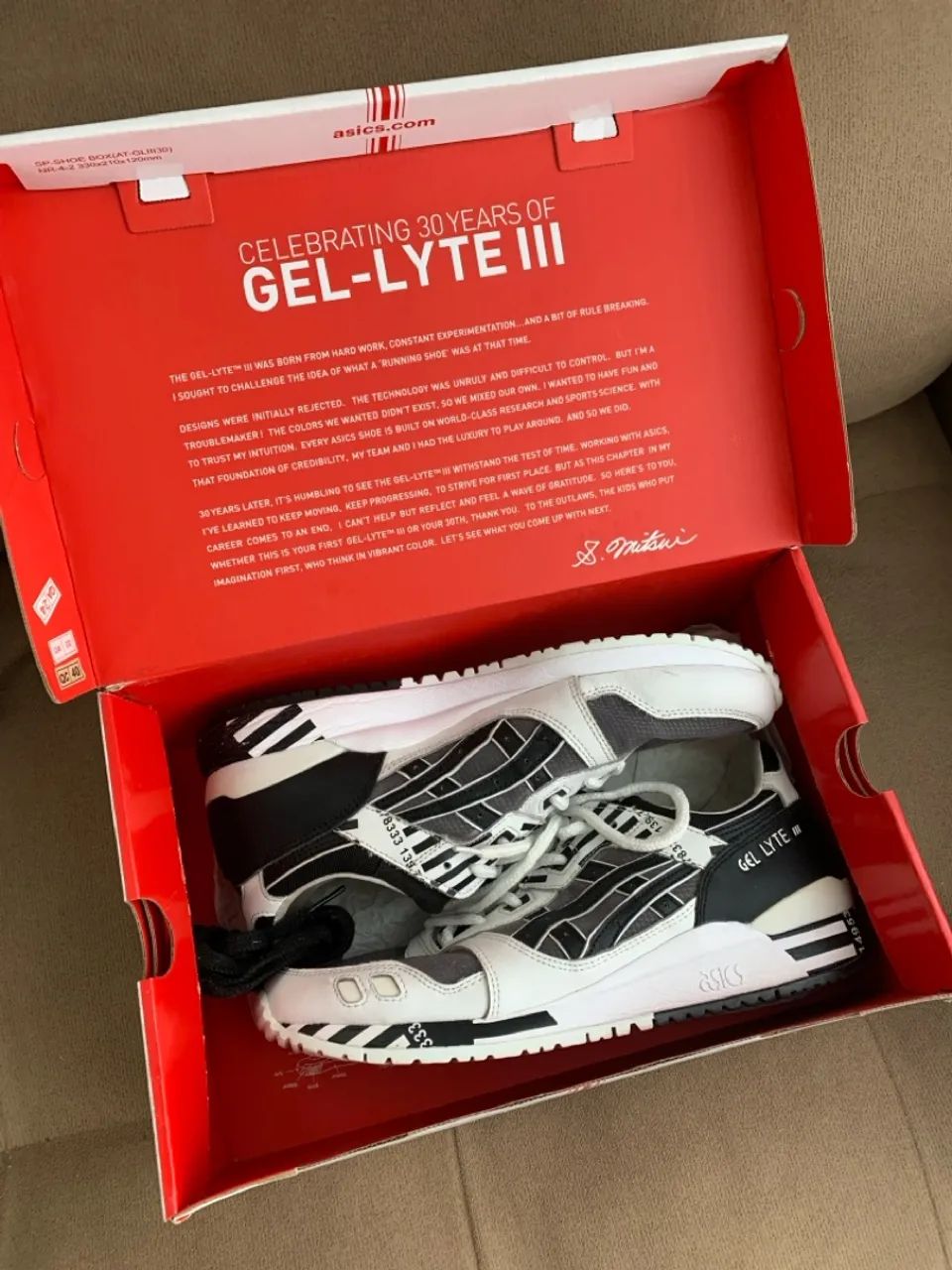 Asics Gel Lyte III - Branco, Preto e Cinza - Foto 2
